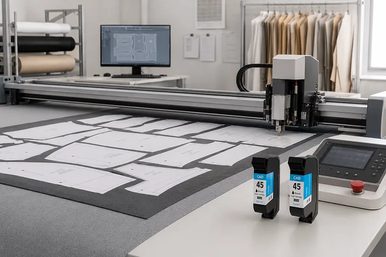 Flatbed cutter inkjet marking system using 45A cartridge technology